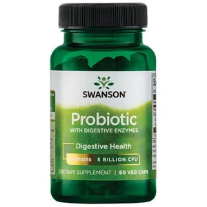 Probiotic with Digestive Enzymes Swanson 60 Veggie caps